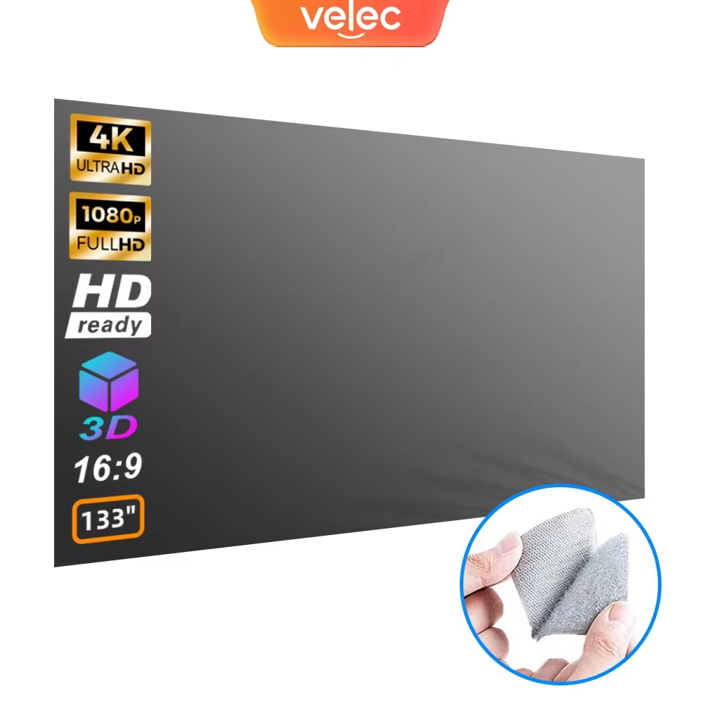 Home Cinema Projector Screen - Universal Projector Screen 80/100/120 Inches Portable