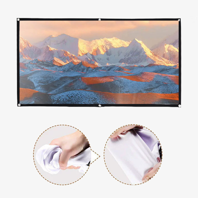 Home Cinema Projector Screen - Portable Projector Screen 60/72/84/100/120 Inch HD