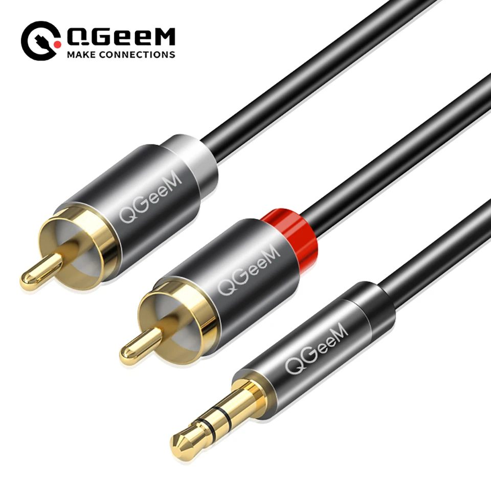 QGeeM RCA Cable 2RCA to 3.5 Au - Home Cinema Subwoofer recension och pris