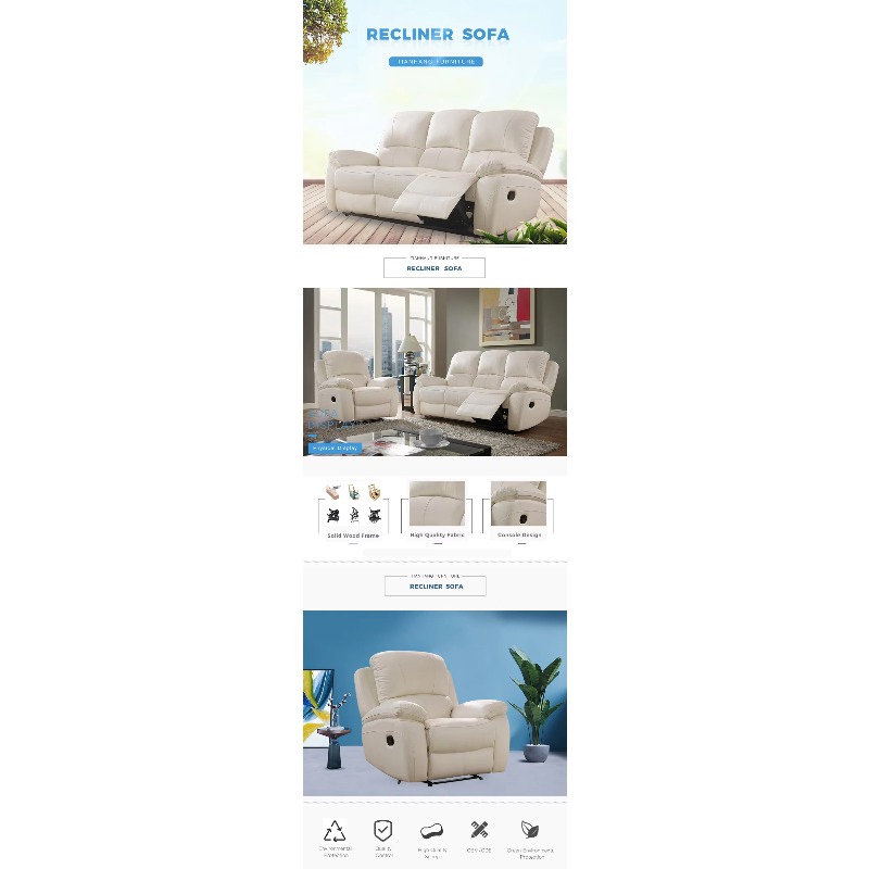 Modern Sofa Power Recliner Hom - Home Cinema Sofa recension och pris