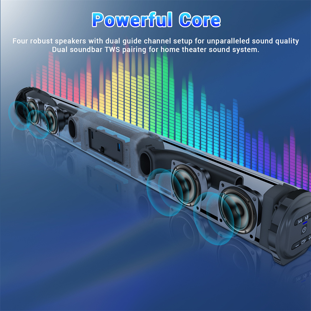 Sound Bar TV Sound System Blue - Home Cinema Wireless Speakers recension och pris