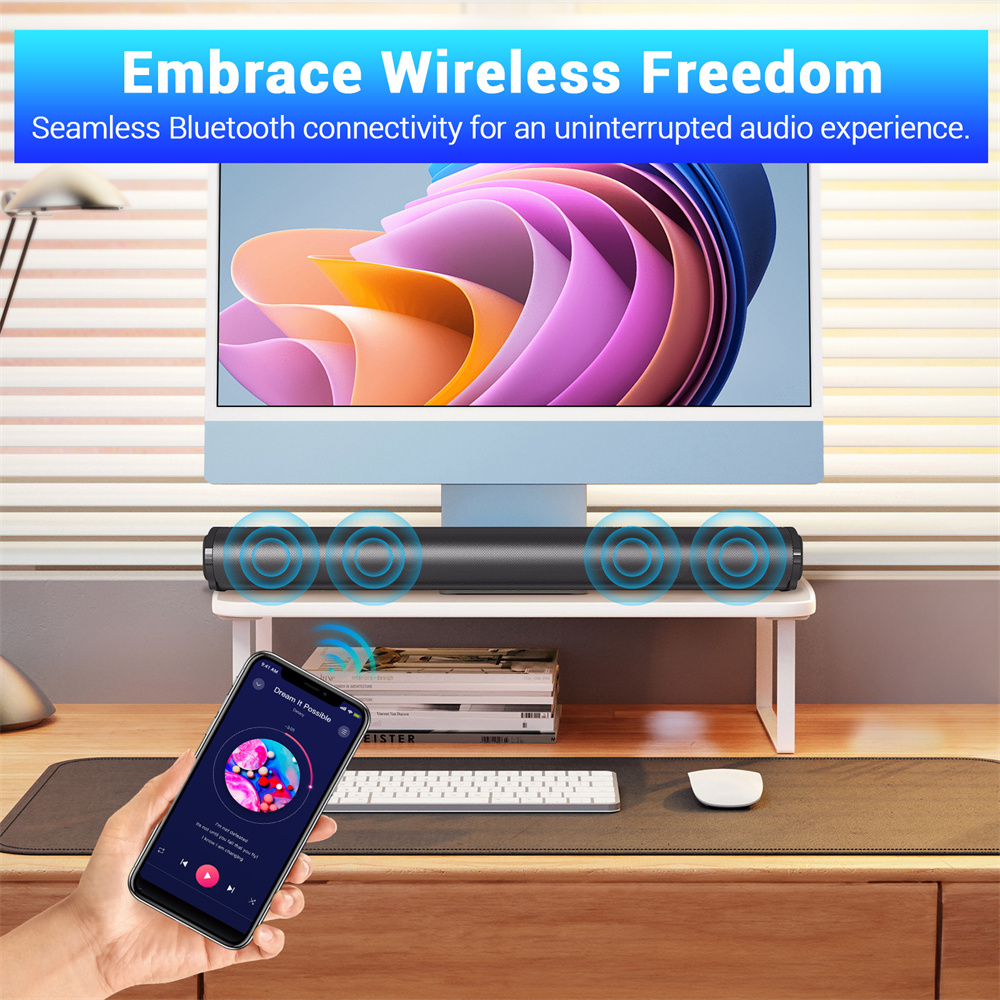 Sound Bar TV Sound System Blue - Home Cinema Wireless Speakers recension och pris
