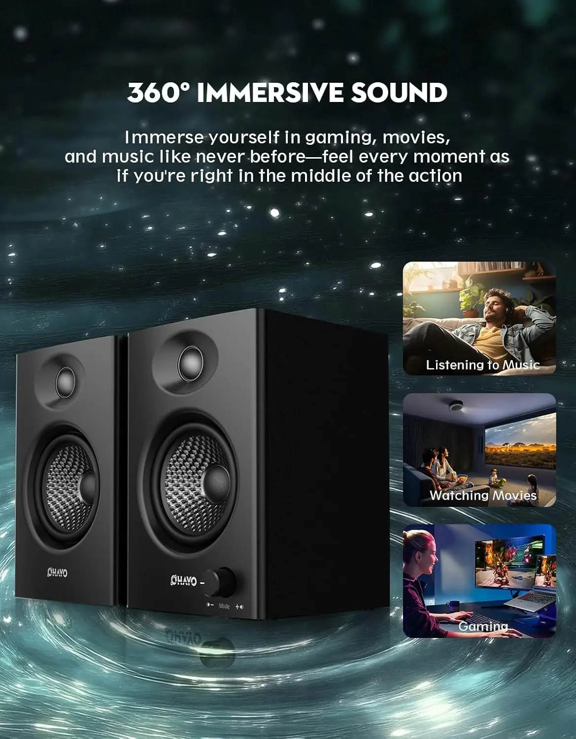 OHAYO 60W Active Bookshelf Spe - Home Cinema Subwoofer recension och pris