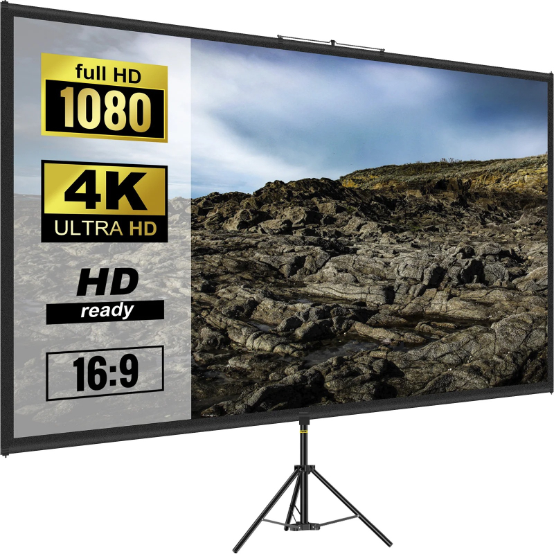 100 Inch Tripod Projector Scre - Home Cinema Projector Screen recension och pris