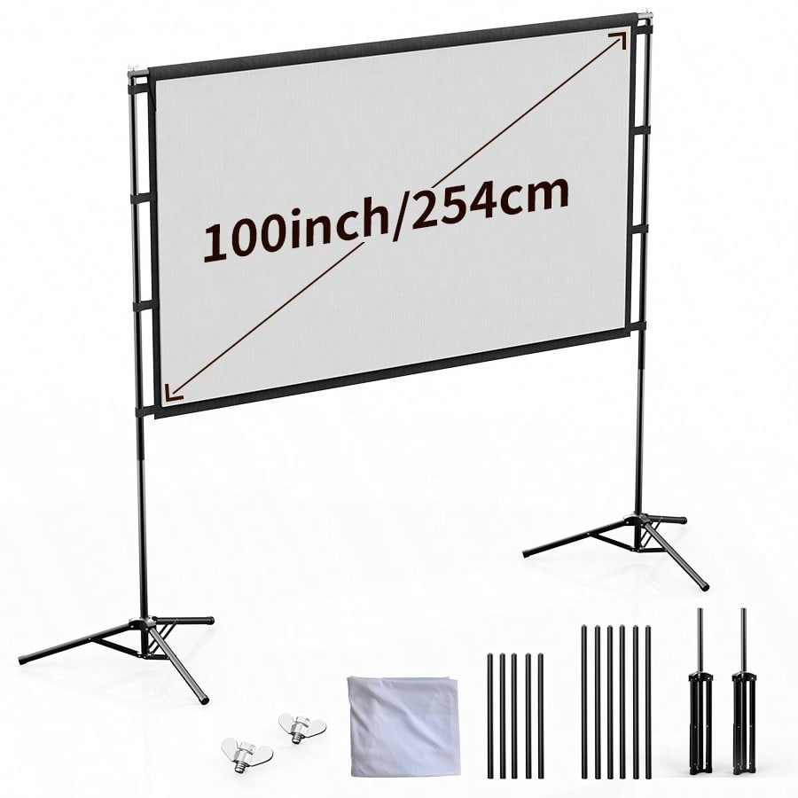 XBJ 100 Inch 4K Ultra HD Proje - Home Cinema Projector Screen recension och pris