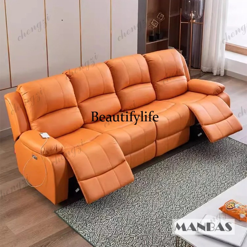 Genuine Leather Manual Electri - Home Cinema Couch recension och pris