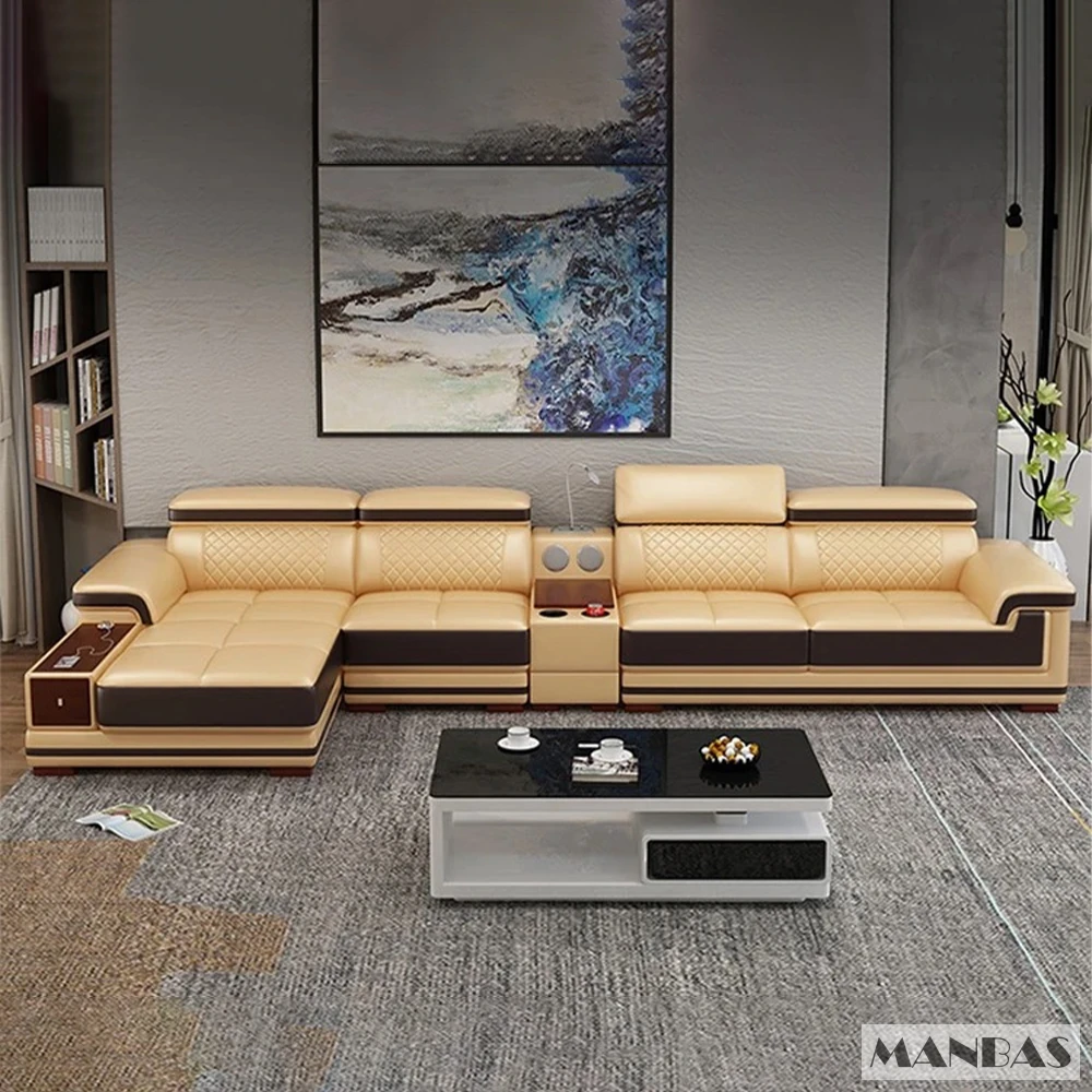 Modern Luxury Genuine Leather  - Home Cinema Sofa recension och pris