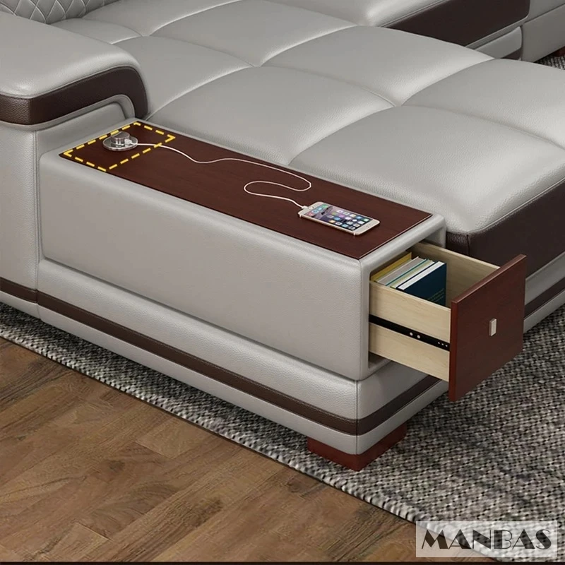 Modern Luxury Genuine Leather  - Home Cinema Sofa recension och pris