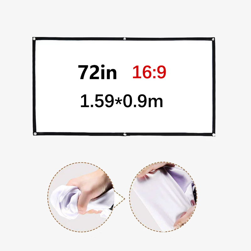 Portable Projector Screen 60/7 - Home Cinema Projector Screen recension och pris