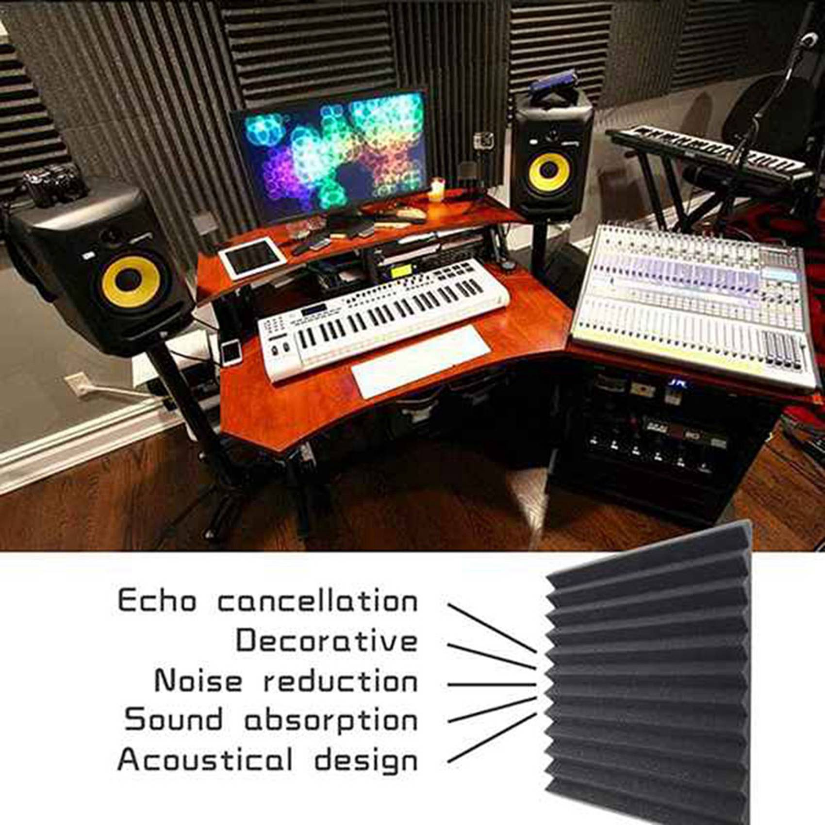 48 Pcs Acoustic Foam Board,Stu - Acoustic Foam Panel recension och pris