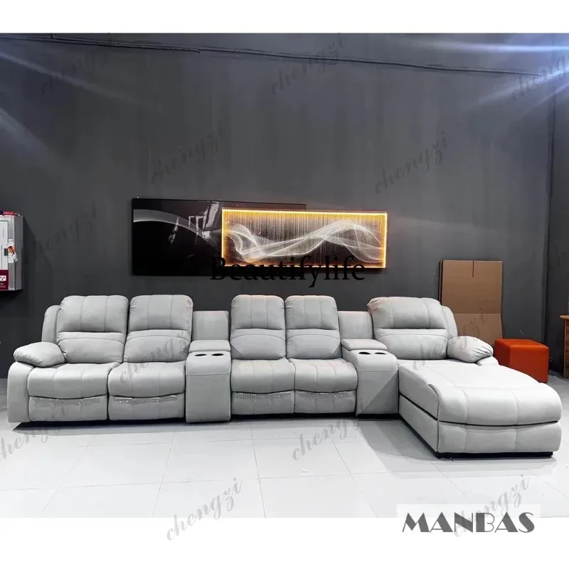 01A Leather Manual Electric Re - Home Cinema Couch recension och pris