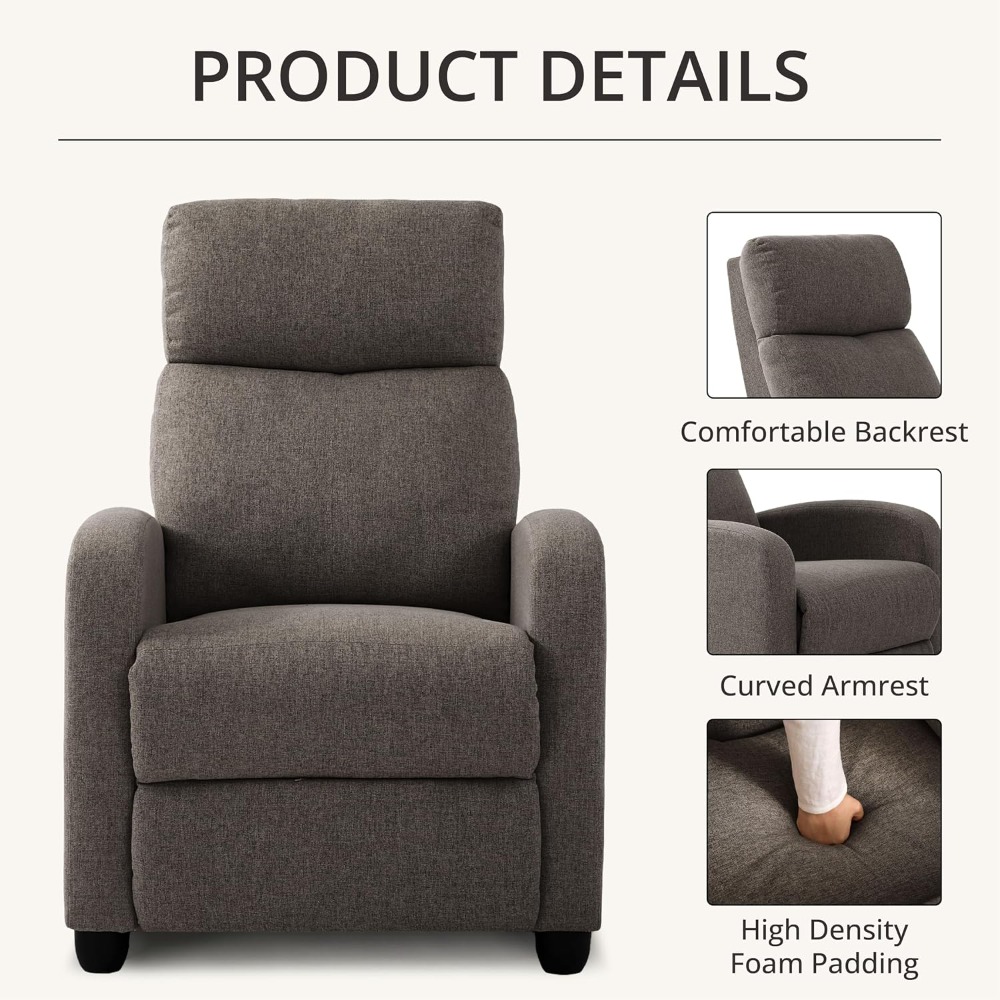 Modern Manual Push Back Reclin - Home Cinema Couch recension och pris