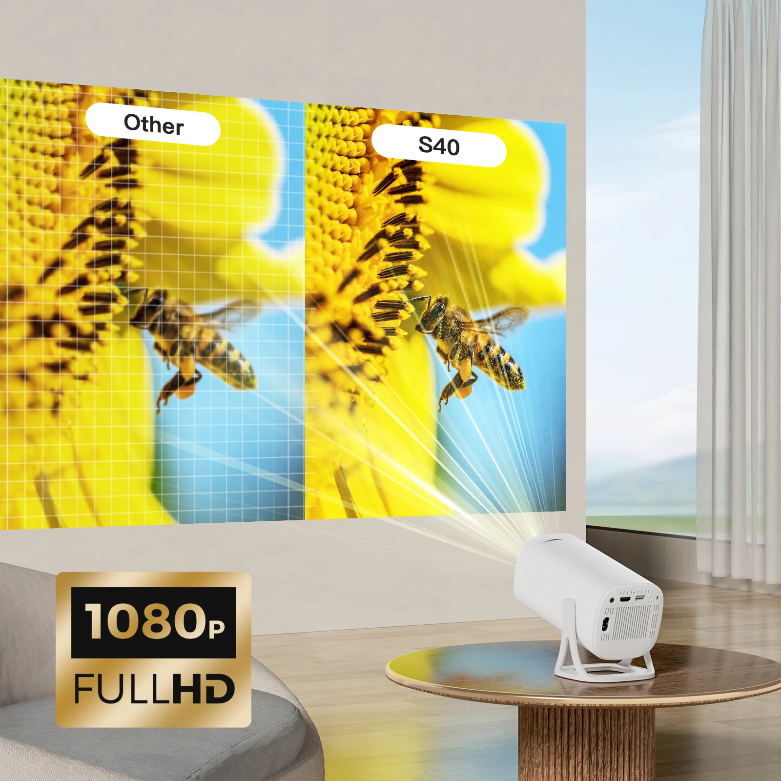 FOCABO S40 Home Ultra-Hd Proje - Home Cinema Projector Screen recension och pris