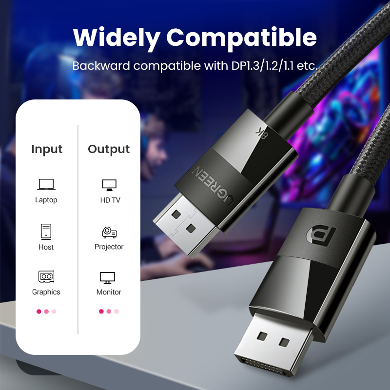 UGREEN DisplayPort Cable 8K DP - Home Cinema Projector Xiaomi recension och pris