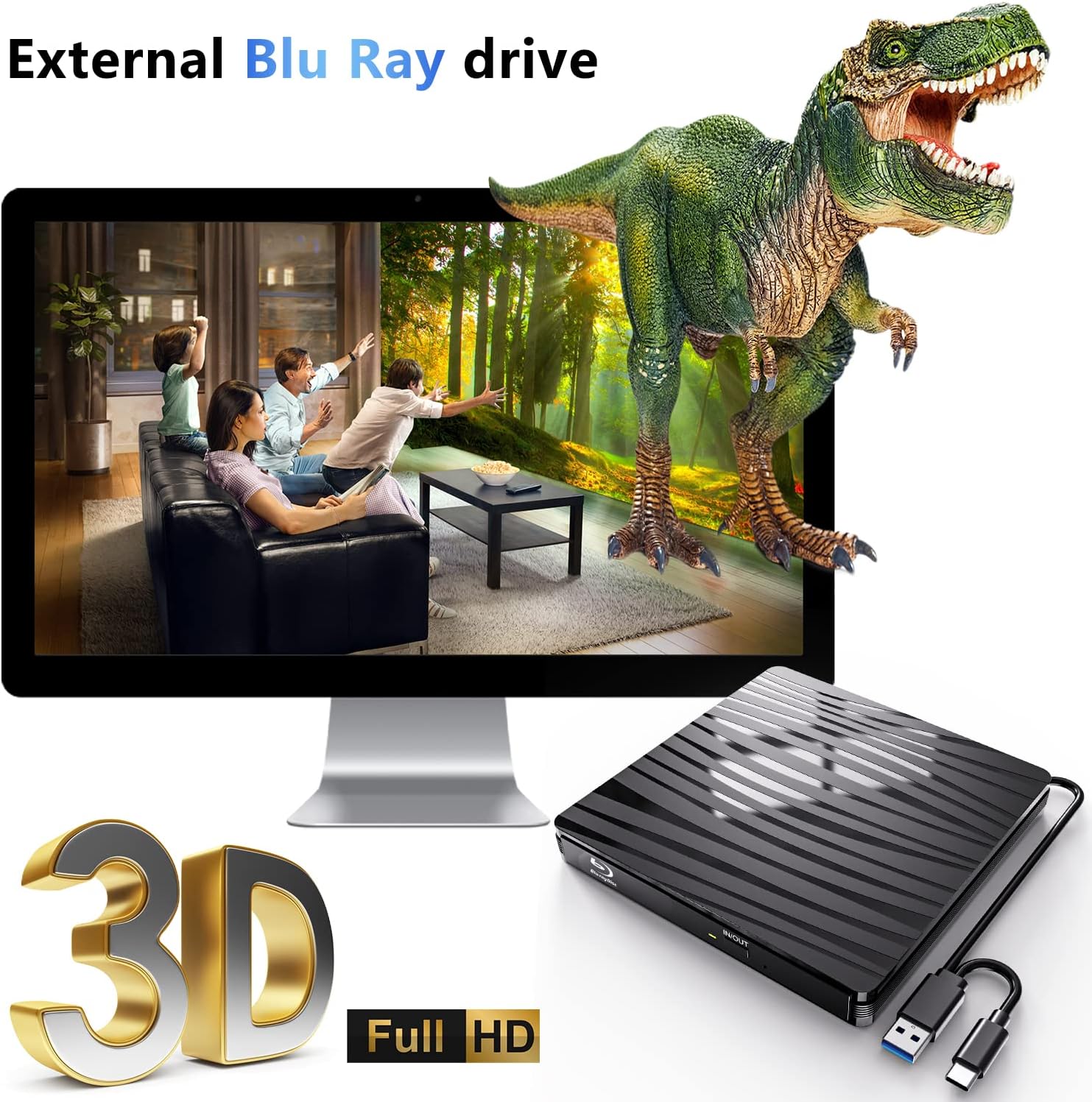 USB3.0 External Blu-ray Optica - Blu Ray Disc Player recension och pris